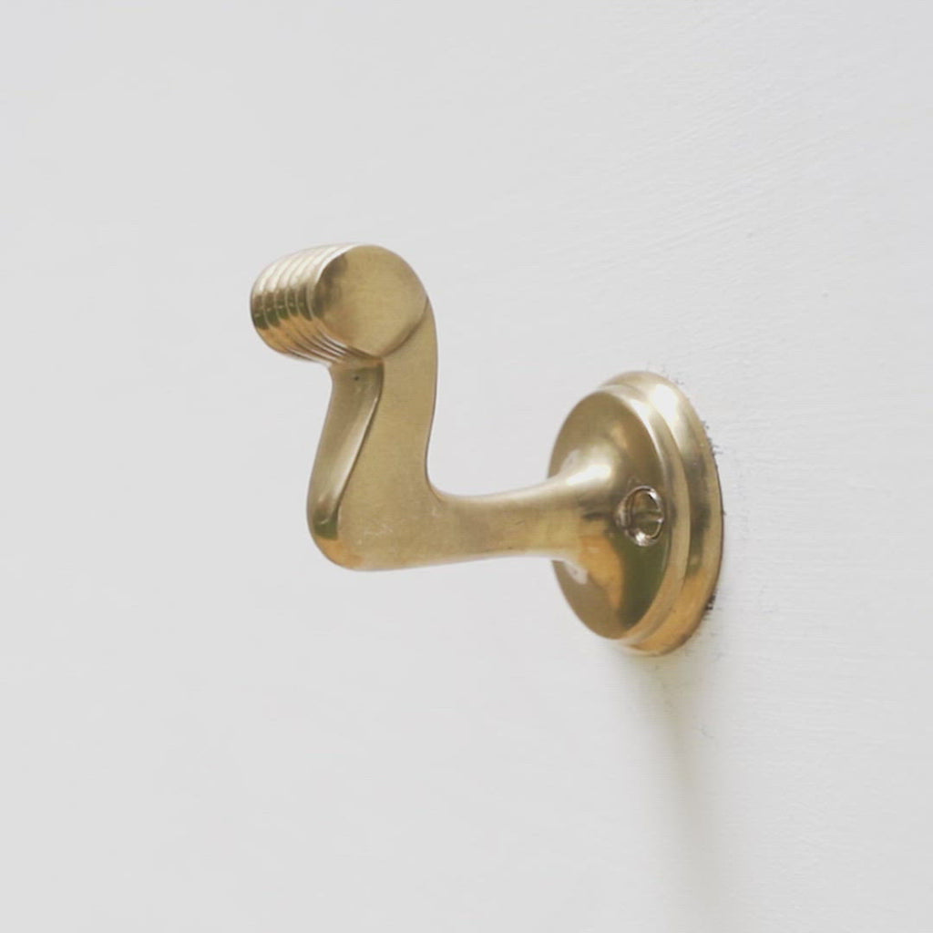 Brass Art Deco Coat Hook - The Rateau Hook by Pinxton & Co