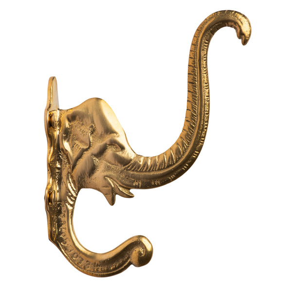 Brass animal coat hook The Elephant Hook by Pinxton & Co